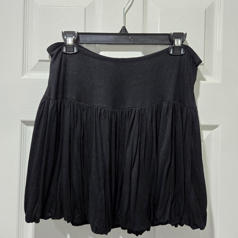 Vintage Express Black Bubble Mini Skirt Size S Y2K